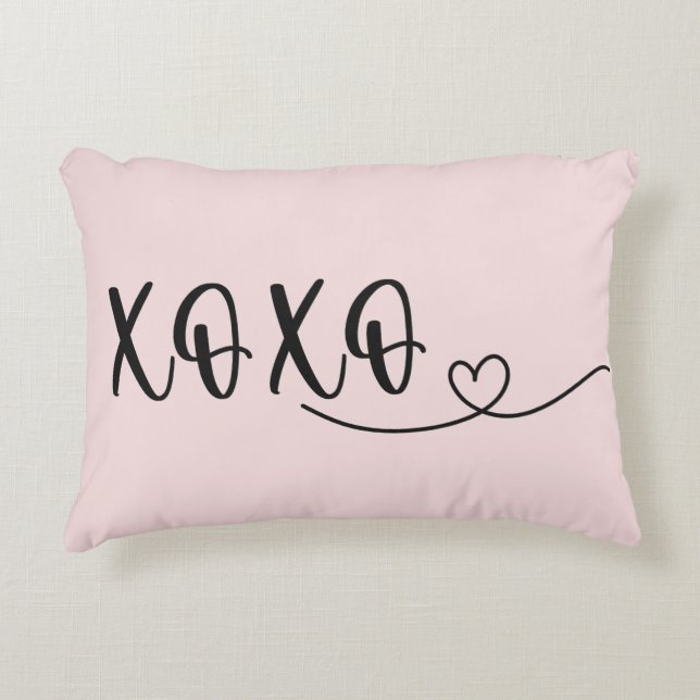 Coussins Décoratifs Script d'amour XOXO (Devant)