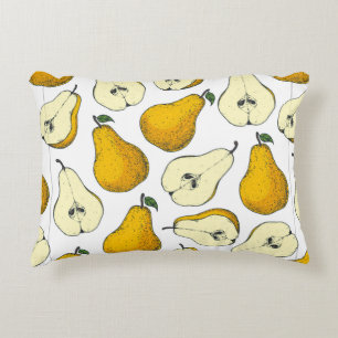 Coussins Décoratifs Seamless pattern with pear. Hand drawn pattern bac