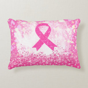 Coussins Décoratifs Sensibilisation au cancer du sein Ruban rose