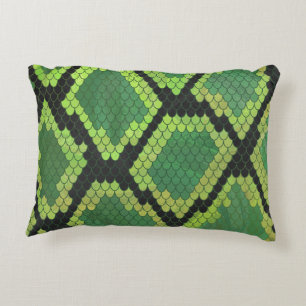 Coussins Décoratifs Serpent noir et vert