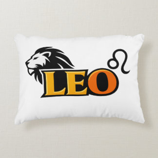 Coussins Décoratifs Signe du zodiaque Lion Varsity Or Esthétique