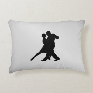 Coussins Décoratifs Silhouette de danseurs de Tango 2 Argent