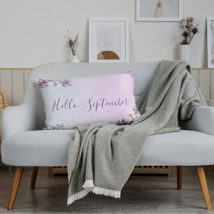 Coussins Décoratifs Simple Moderne Violet Bienvenue Mois Septembre