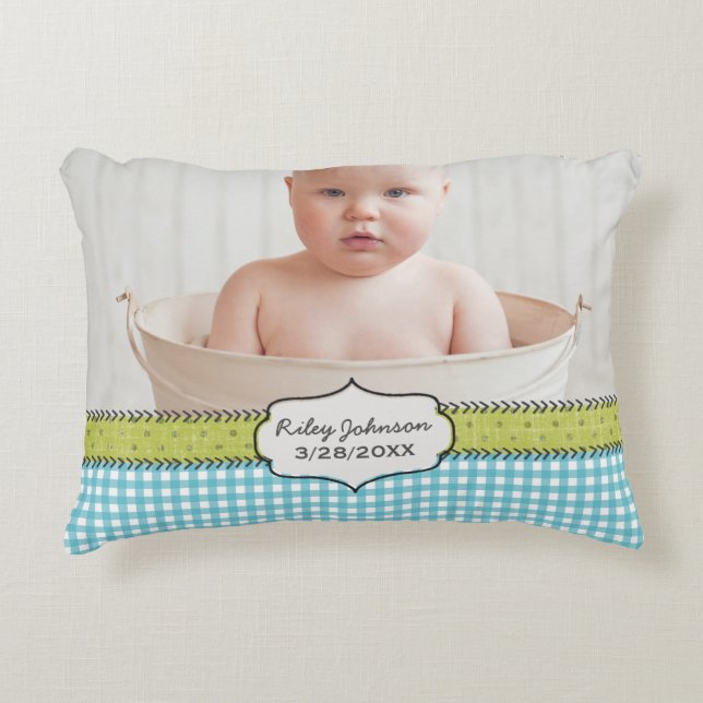 Coussins Décoratifs Souvenir fait sur commande de nom et (Devant)