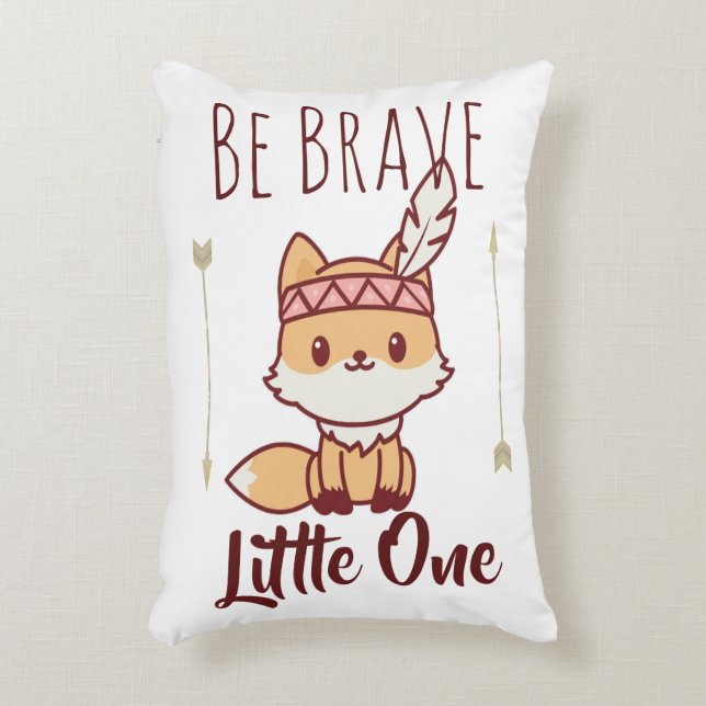Coussins Décoratifs Soyez Courageux Petit Une Tribale Fox Cute Nursery (Devant(Vertical))