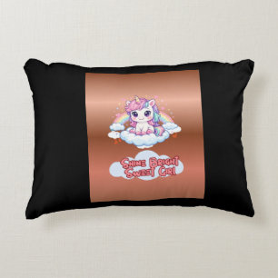Coussins Décoratifs Soyez Votre Propre Arc-en-Ciel Filles Licorne Mign