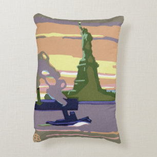 Coussins Décoratifs Statue de la Liberté à New York, Voyage Vintage
