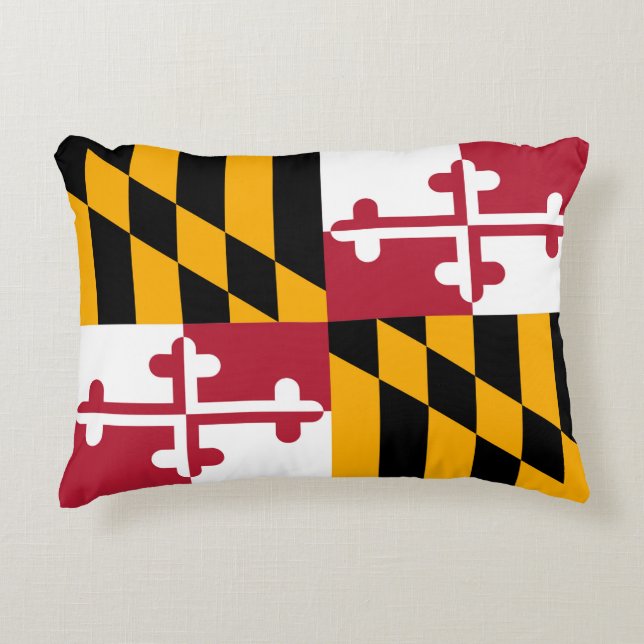 Coussins Décoratifs Style de drapeau de l'État du Maryland (Devant)