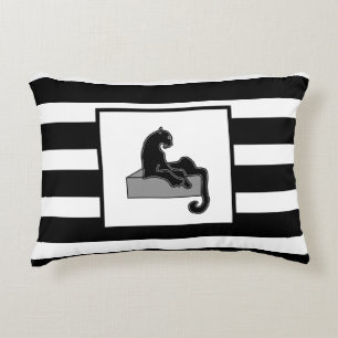 Coussins Décoratifs Stylish Black Panther Cat White