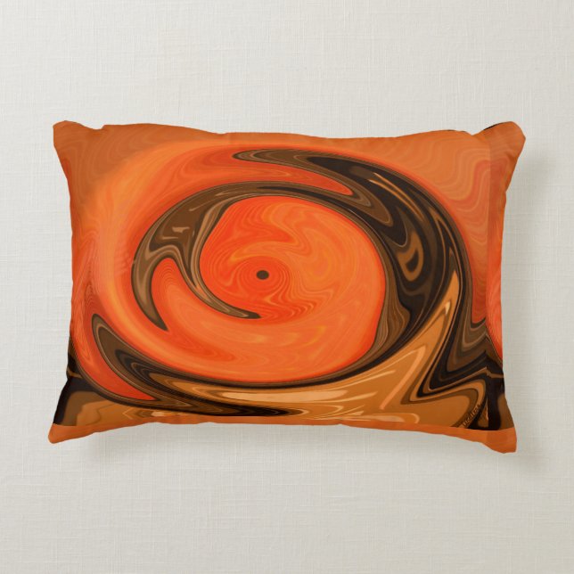 Coussins Décoratifs Sud-Ouest Abstrait Orange Brown (Dos)