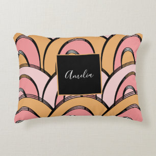 Coussins Décoratifs Super Rainbows Motif orange rose