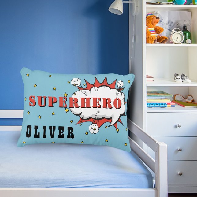 Coussins Décoratifs Superhero Comic Speech Cloud Boy (Créateur téléchargé)