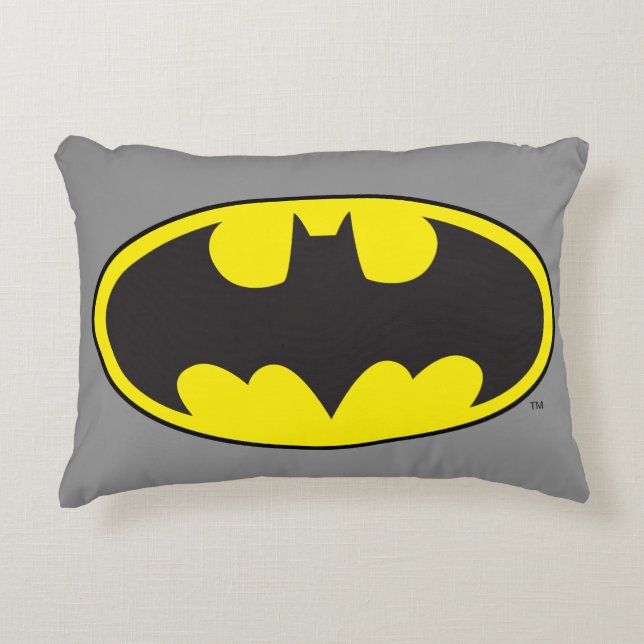 Coussins Décoratifs Symbole Batman | Logo Oval de chauve-souris (Devant)
