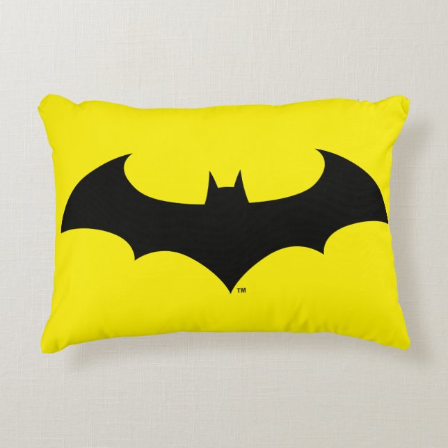 Coussins Décoratifs Symbole Batman | Logo Simple Bat Silhouette (Devant)