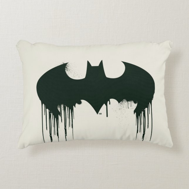 Coussins Décoratifs Symbole Batman | Logo Spraypaint (Devant)