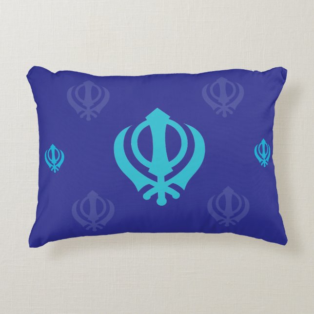 Coussins Décoratifs Symbole Sikh Khanda (Devant)