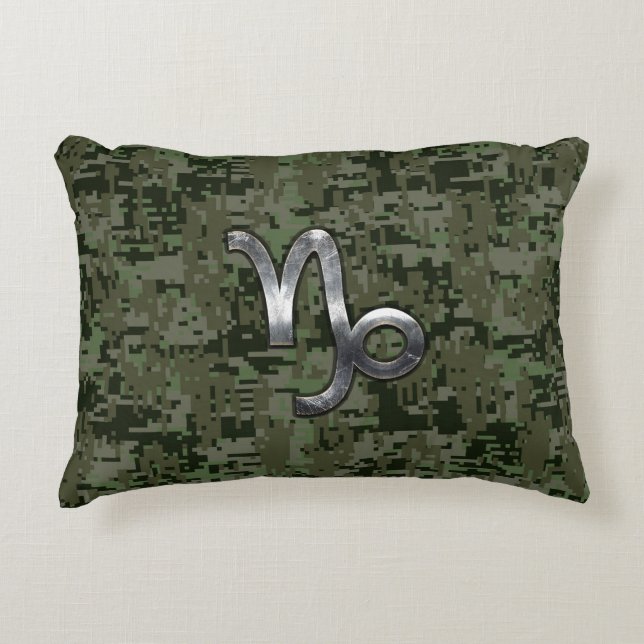 Coussins Décoratifs SYMBOLE Zodiaque Capricorne Camouflage numérique v (Devant)
