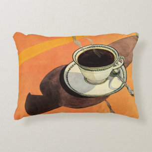 Coussins Décoratifs Tasse de café vintage, soucoupe, cuillère, diner r