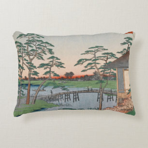 Coussins Décoratifs Temple Mokuboji Ukiyo-e Vintage Art japonais