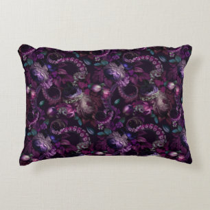 Coussins Décoratifs Tentacle Gothique Rose Foncé Avec Fleurs