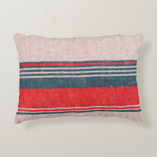 Coussins Décoratifs Texture de tricot lin avec rayures d'impression ro