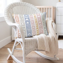 Tissu Mudcloth Pastel | Rayure Géométrique