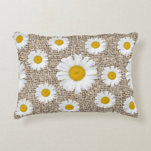 Coussins Décoratifs Toile de jute Fleur rustique - Fleurs de maison de
