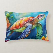 Tortue vue aquarelle