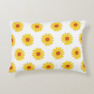 Coussins Décoratifs Tournesol Jaune Joli Rétro Y2K Motif