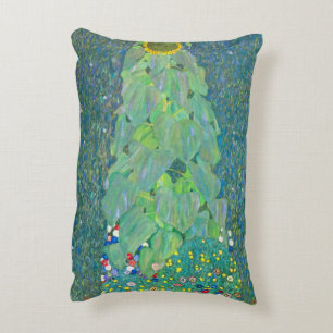 Coussins Décoratifs Tournesol par Klimt, Fleurs Vintage Art Nouveau
