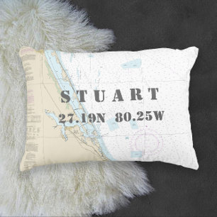 Coussins Décoratifs Treasure Coast Stuart Floride 🌴 Vintage Nautique