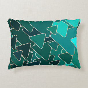 Coussins Décoratifs Triangle Turquoise Abstrait géométrique