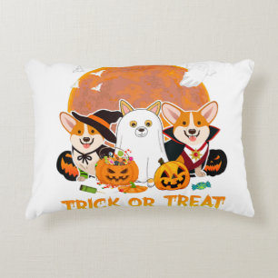 Coussins Décoratifs Trick ou traiter Corgi cadeau Halloween pour l'Amo