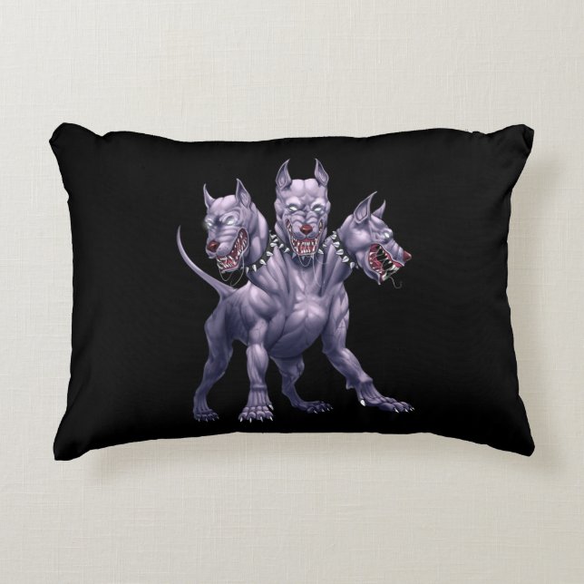 Coussins Décoratifs Trois Cerberus Chien En Tête (Devant)