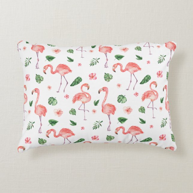 Coussins Décoratifs Tropical rose Flamingo (Devant)