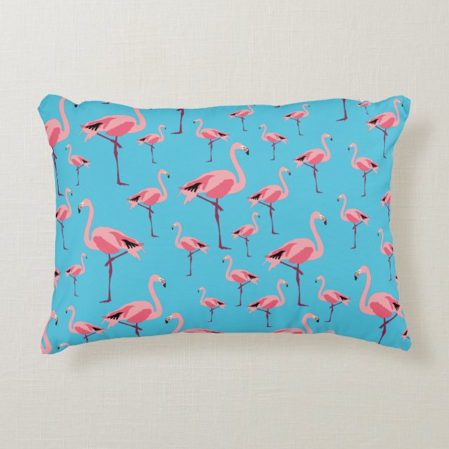 Coussins Décoratifs Tropical Summer Pink Flamingo Pattern (Devant)