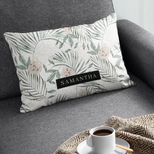 Coussins Décoratifs Tropical Watercolor Leaves & Flowers Pattern