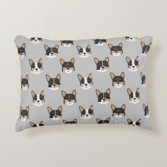 Coussins Décoratifs Tuile de corgi (Devant)