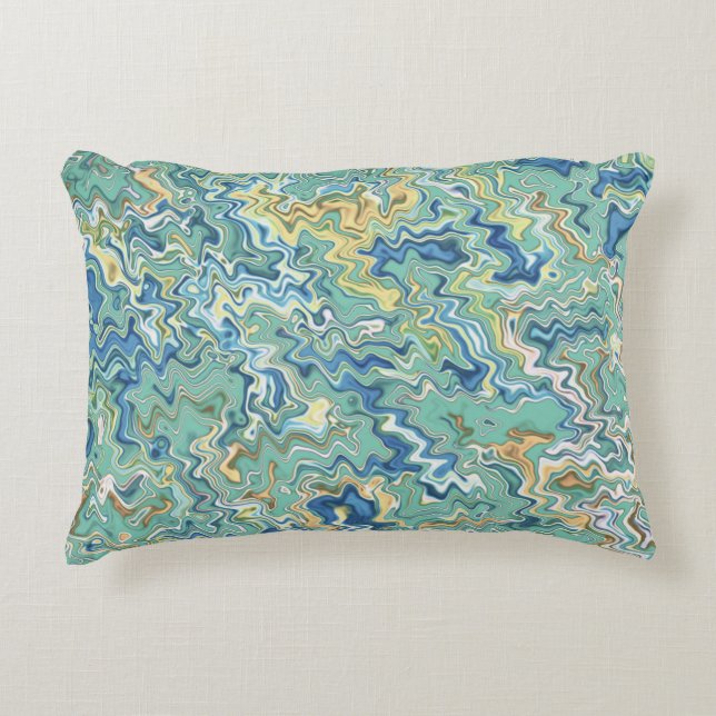 Coussins Décoratifs Turquoise bleu turquoise vert chic Motif unique  (Devant)