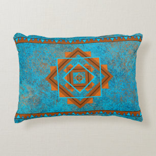 Coussins Décoratifs Turquoise géométrique des pics de montagne du Su