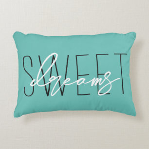 Coussins Décoratifs Turquoise Sweet Dreams Chambre Jeter
