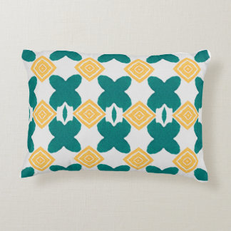 Coussins Décoratifs turquoise-vert, forme papillon et diamant jaune