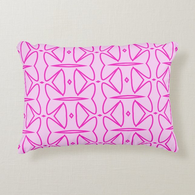 Coussins Décoratifs Two Toned Pink Pattern Accent Pillow (Devant)