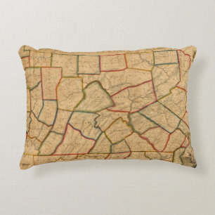 Coussins Décoratifs Une carte de l'état de la Pennsylvanie
