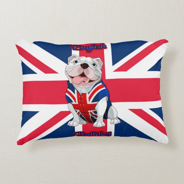 Coussins Décoratifs Union Jack English Bulldog (Devant)