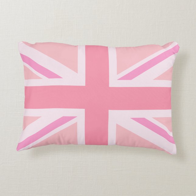 Coussins Décoratifs Union Jack rose/drapeau (Dos)
