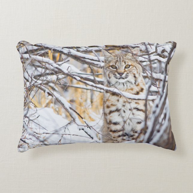 Coussins Décoratifs USA, Wyoming, Bobcat (Devant)