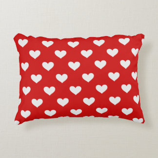 Coussins Décoratifs Valentines Day Red Love Hearts Accent Pillow