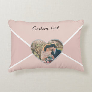 Coussins Décoratifs Valentines Photo/Texte Blush Pink Love Sweet Heart