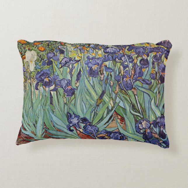 Coussins Décoratifs Van Gogh Irises Peinture impressionniste (Dos)